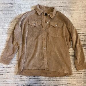 Forever 21 Tan Corduroy Shirt